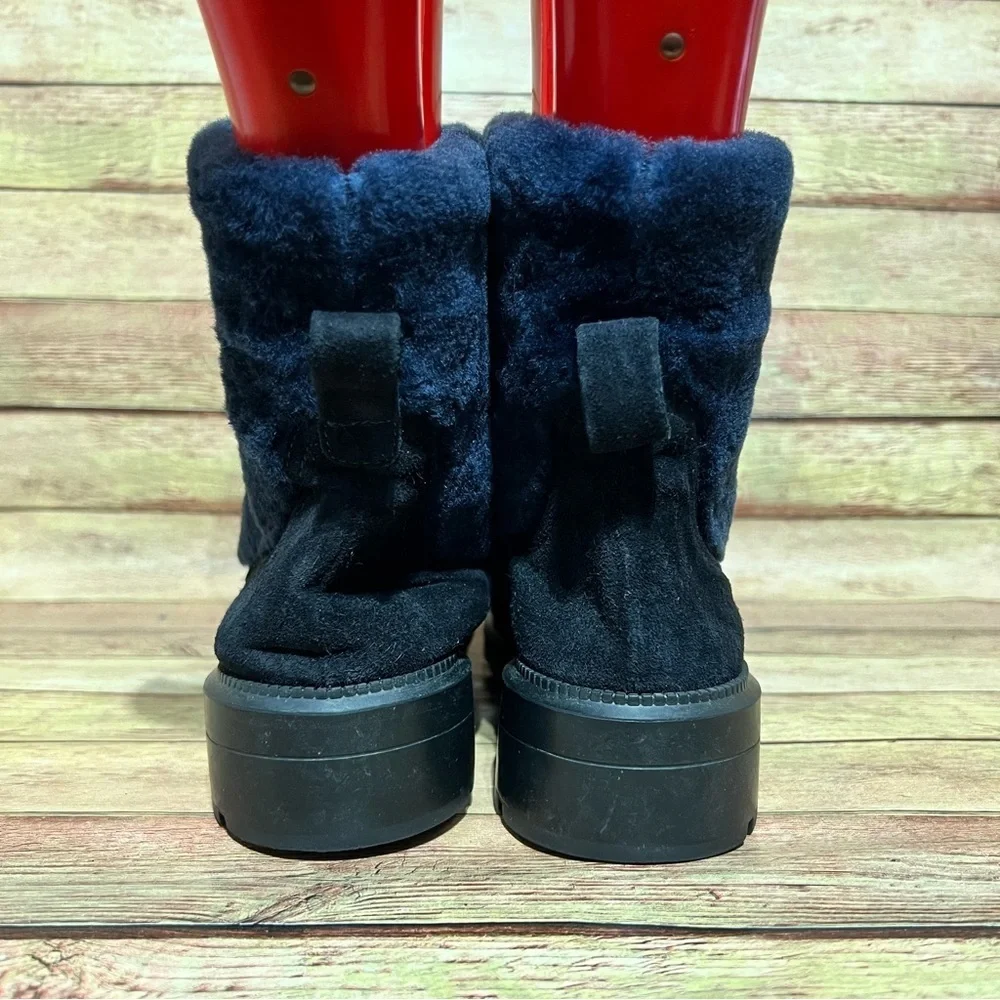 Aquatalia Lorena Shearling Suede Boots
